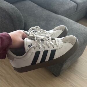Adidas White and Black Casual Sneakers